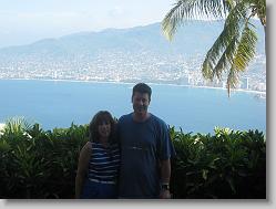Glenn and Aliza - from the Peace Chapel, overlooking Acapulco Bay