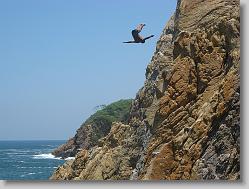 Cliff Diver diving in.