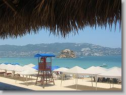 Beach in downtown Acapulco