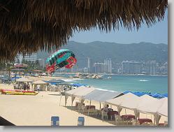 Beach in downtown Acapulco