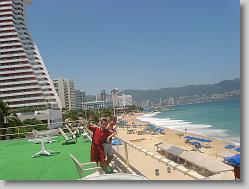 On the roof at Poco Loco, downtown Acapulco.