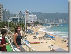 On the roof at Poco Loco, downtown Acapulco.