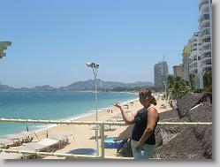 On the roof at Poco Loco, downtown Acapulco.