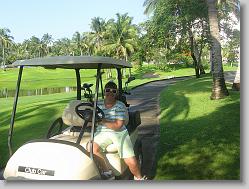 Ciara on the golf course.