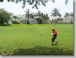 Joshua on the golf course.