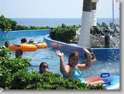 Ciara in the lazy river.