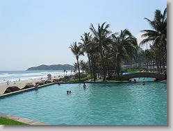One of the pools at the hotel.