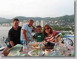 Glenn, Ciara, Joshua and Aliza at Linda Vista restaurant.