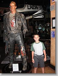 Joshua and the Terminator.  (at Planet Hollywood).