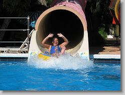Ciara at the waterpark.