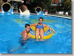 Joshua and Ciara at the Cici waterpark.