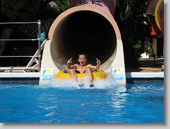 Joshua at the waterpark.