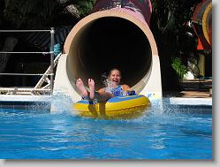 Ciara at the waterpark.