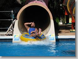 Ciara at the waterpark.