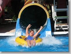 Ciara and Joshua at the waterpark.