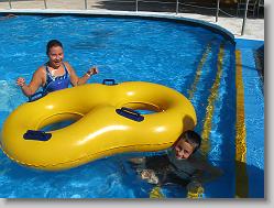 Joshua and Ciara at the Cici waterpark.
