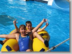 Joshua and Ciara at the Cici waterpark.