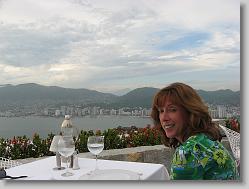 Aliza at dinner at Bella Vista.