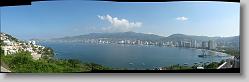 Panoramic photo (5 pictures) of Acapulco Bay