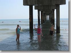 Ciara, Karen and Joshua at St. Augustine beach.