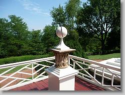 Artwork on patio at Monticello.
