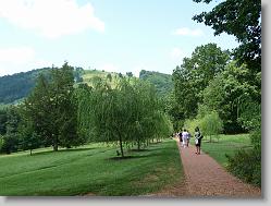 Walking down to cemetary.