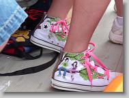 Some girls shoes.