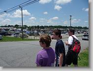 Walking to the racetrack for the Coca-Cola 600.