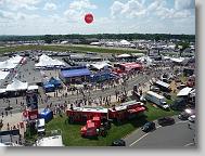 Outside the track.  Fair area.