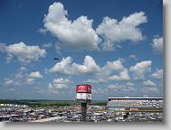 Flyovers.  Military tribute pre-race activites.
They had planes from every major war.