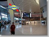 Main hall - Level 1
Cars go around the wall and
banking increases to match the tracks...