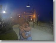 Aliza and Ciara on the boardwalk