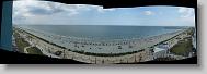 Panoramic photo of beach (pier to pier).  
(View full screen!)
